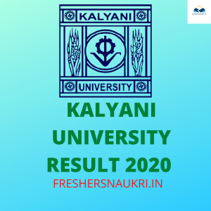 Kalyani University Results 2020 (Out)