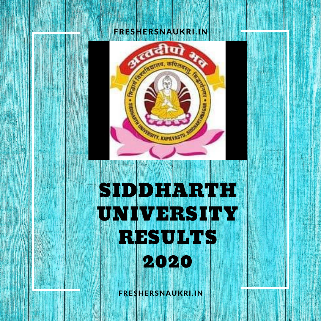 Siddharth University Results 2020