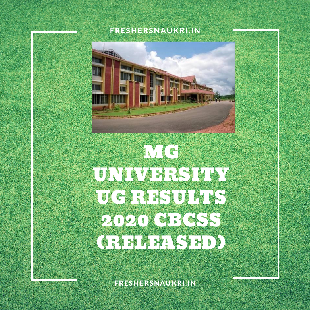 MG University UG Results 2020 CBCSS (Released)