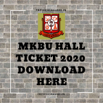 MKBU Hall Ticket 2021 FY SY TY BA B.Com B.Sc Hall Ticket (Out) @ mkbhavuni.edu.in