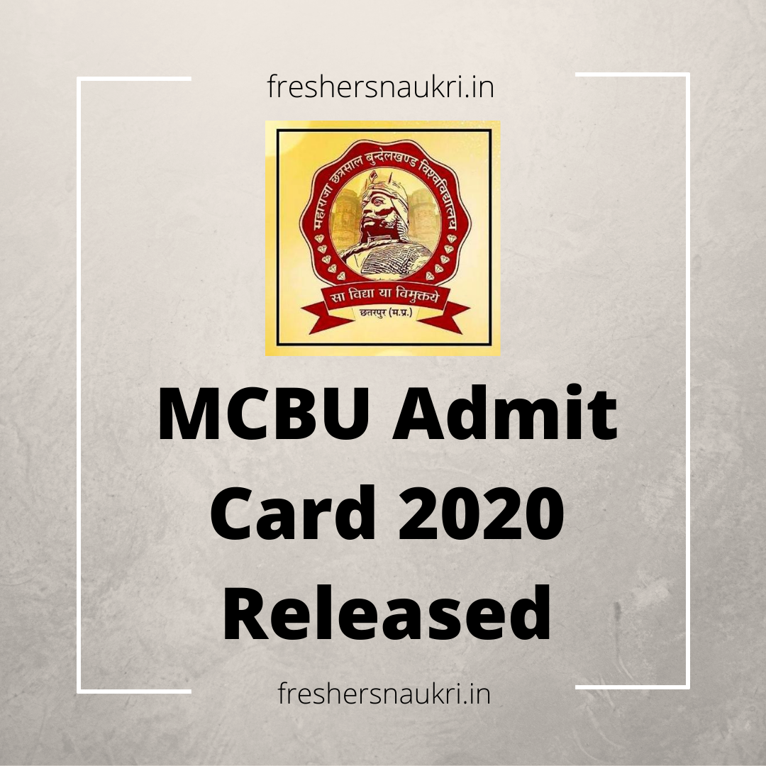 MCBU Admit Card 2020 Released