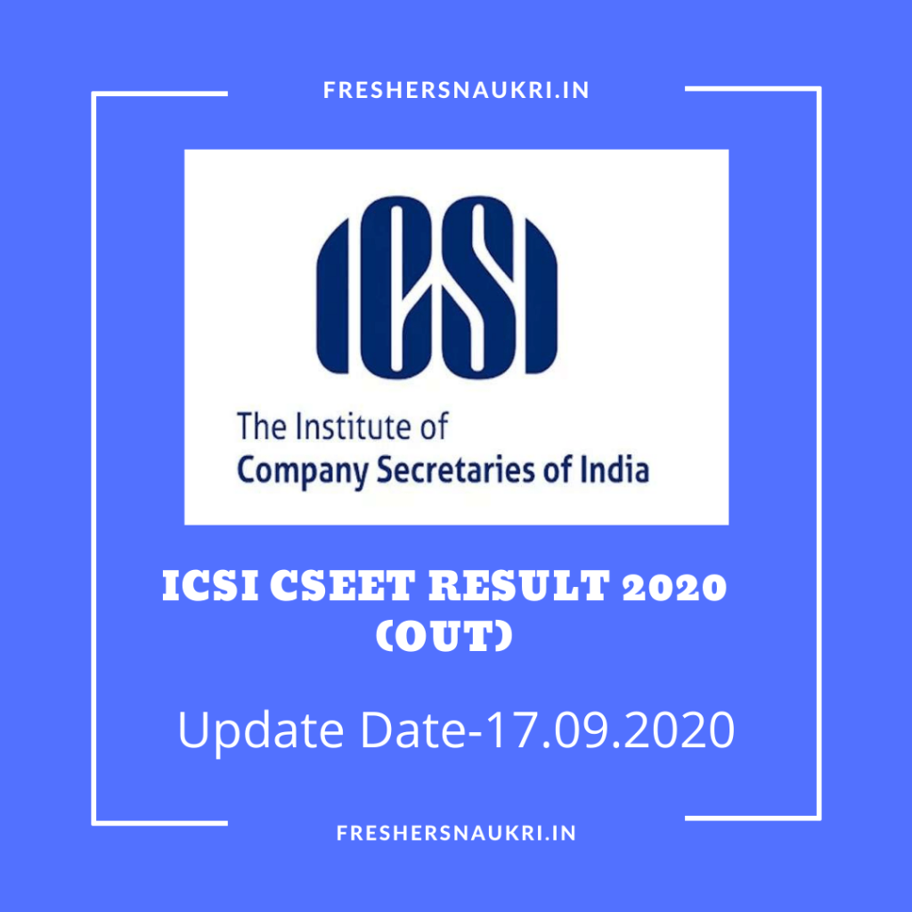 ICSI CSEET Result 2020 (Out)
