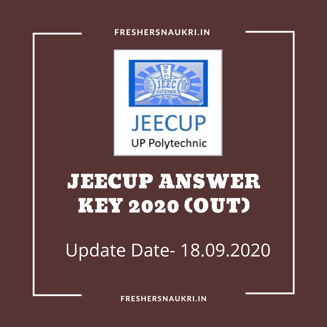 JEECUP Answer Key 2020 (Out)