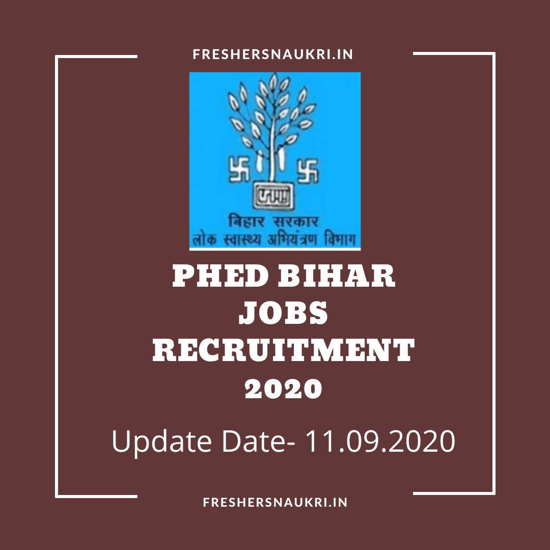PHED Bihar Jobs Recruitment 2020