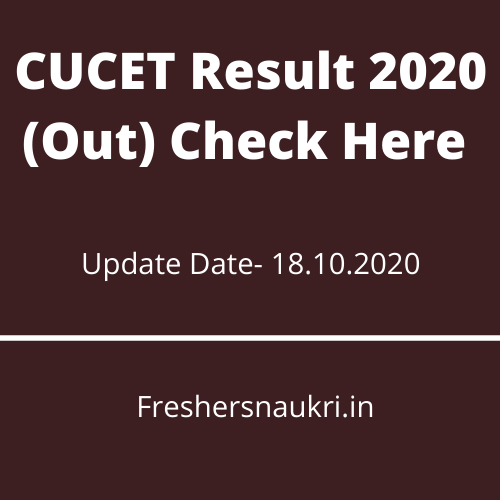 CUCET Result 2020 (Out) Check Here