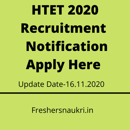 HTET 2020 Recruitment  Notification Apply Here