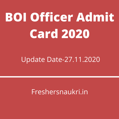 BOI Officer Admit Card 2020