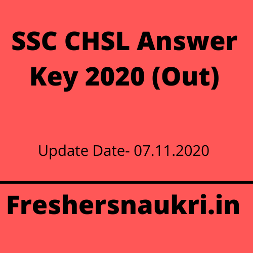 SSC CHSL Answer Key 2020 (Out)