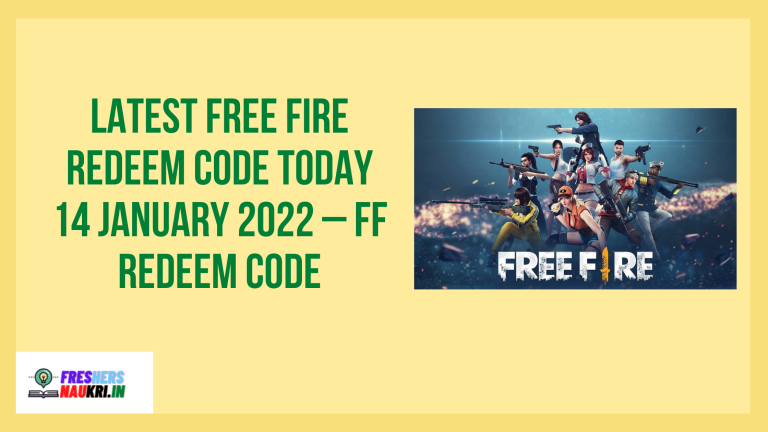 Latest Free Fire Redeem Code Today 14 January 2022 – FF Redeem Code