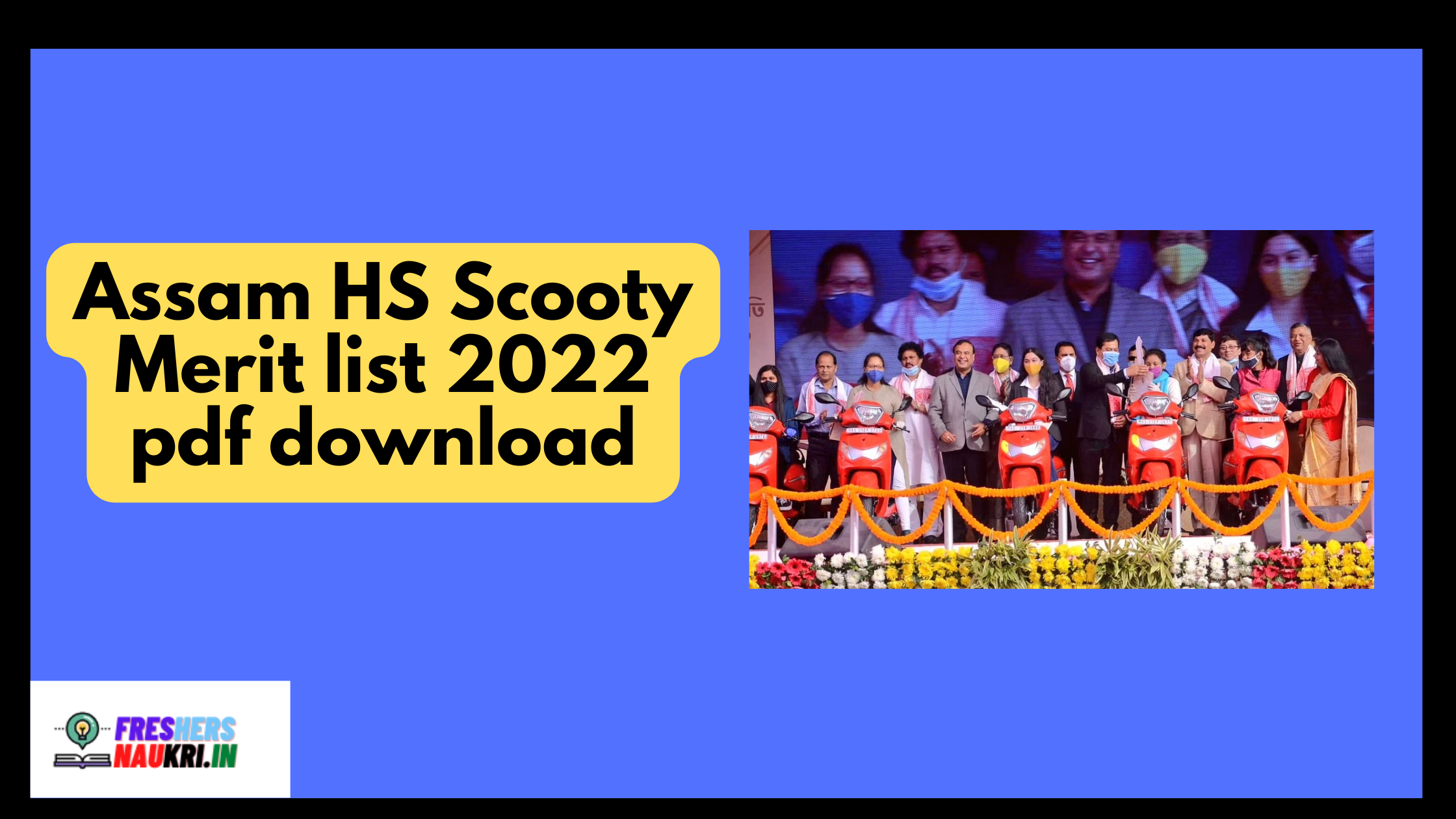 Assam HS Scooty Merit list 2022 pdf download